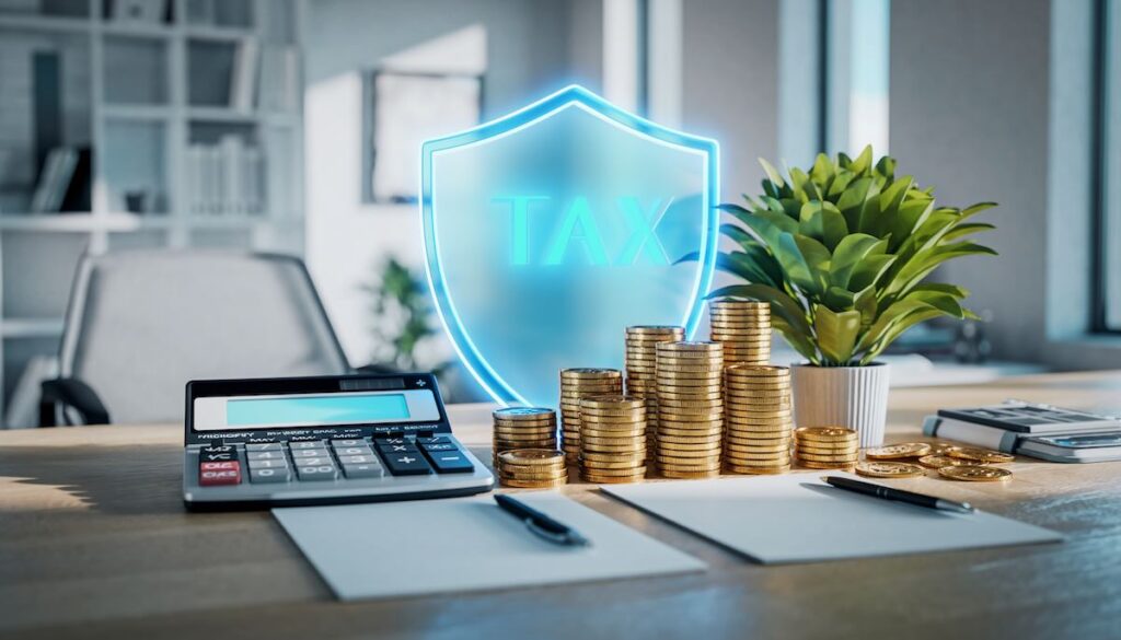 副業の確定申告や税金の不安を解消し資産を守るための正しい知識と節税対策を象徴するイメージ画像