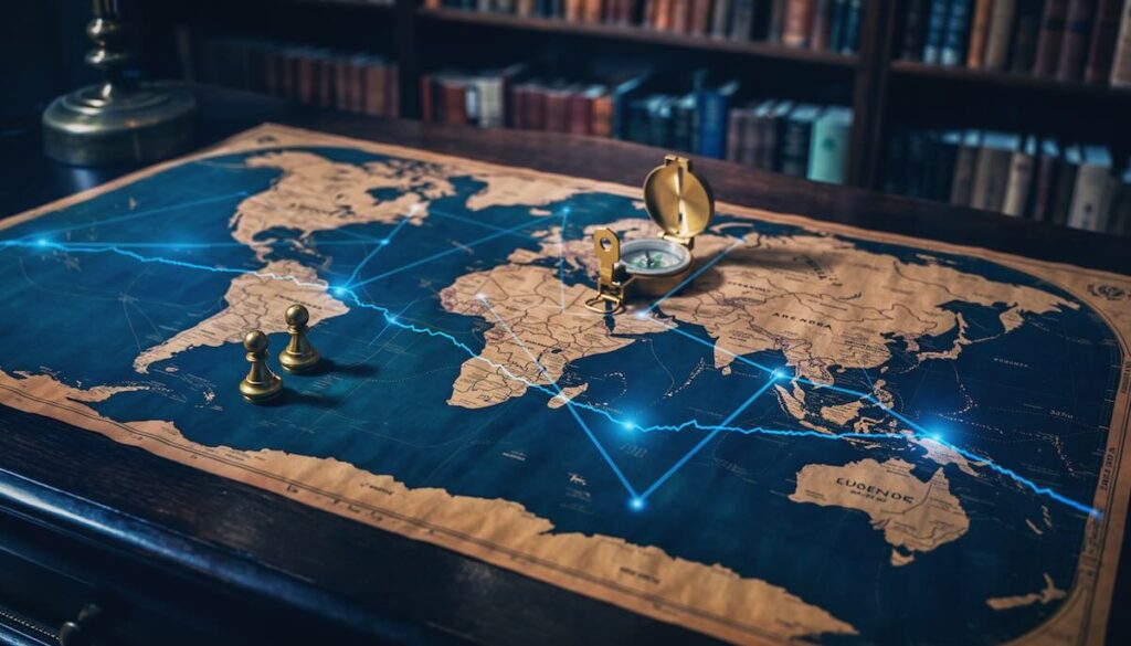 【2026年版】世界史・地政学:ビジネスの視座を高めるニュース読解力の本5選 世界史と地政学でニュースを読み解くための地図とコンパスのイメージ画像