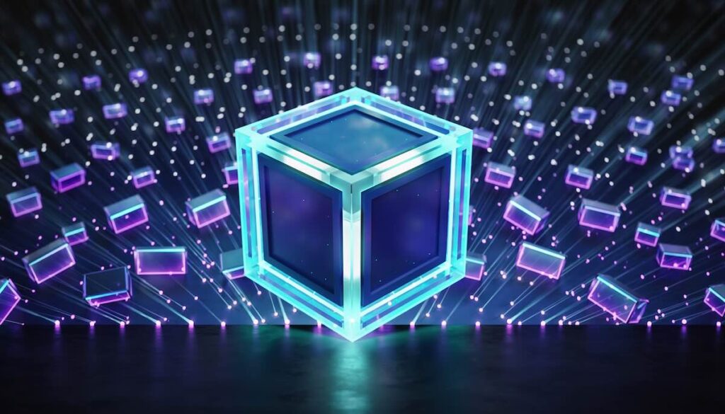 Web3.0とブロックチェーンによる次世代インターネットの分散型ネットワークのイメージ画像