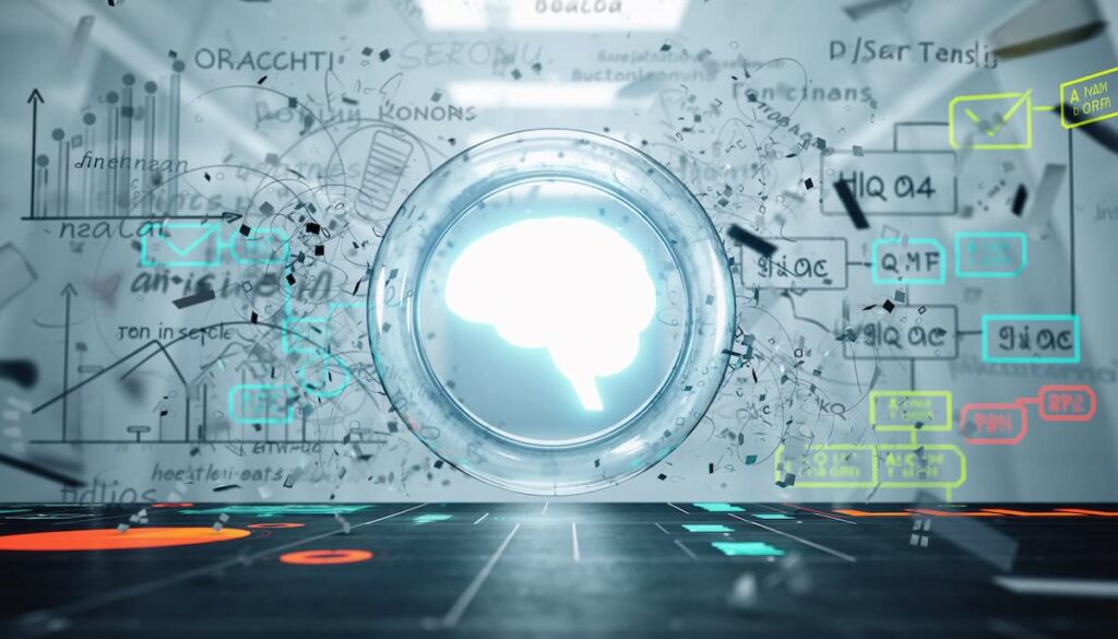 【2026年版】図解思考・ビジュアルシンキング:絵で考える技術の本5選 複雑な情報が図解によって瞬時に整理され構造化されていく様子を表現したビジュアルシンキングのイメージ画像