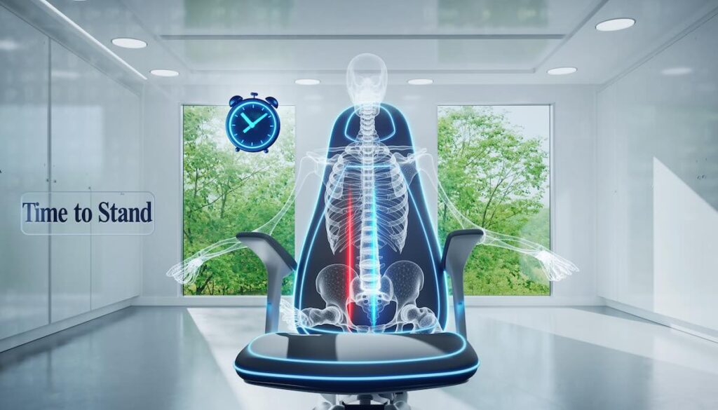 【2026年版】座りすぎ対策:姿勢とメンテナンスの本5選 デスクワークの座りすぎによる健康リスクを回避し正しい姿勢を保つためのエルゴノミクスと骨格のイメージ画像