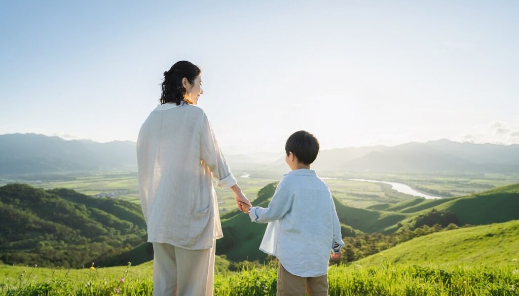 毎日の子育てのプレッシャーから解放され、親子の視野を広げて心に余裕をもたらすための必読書を紹介する記事のアイキャッチ画像